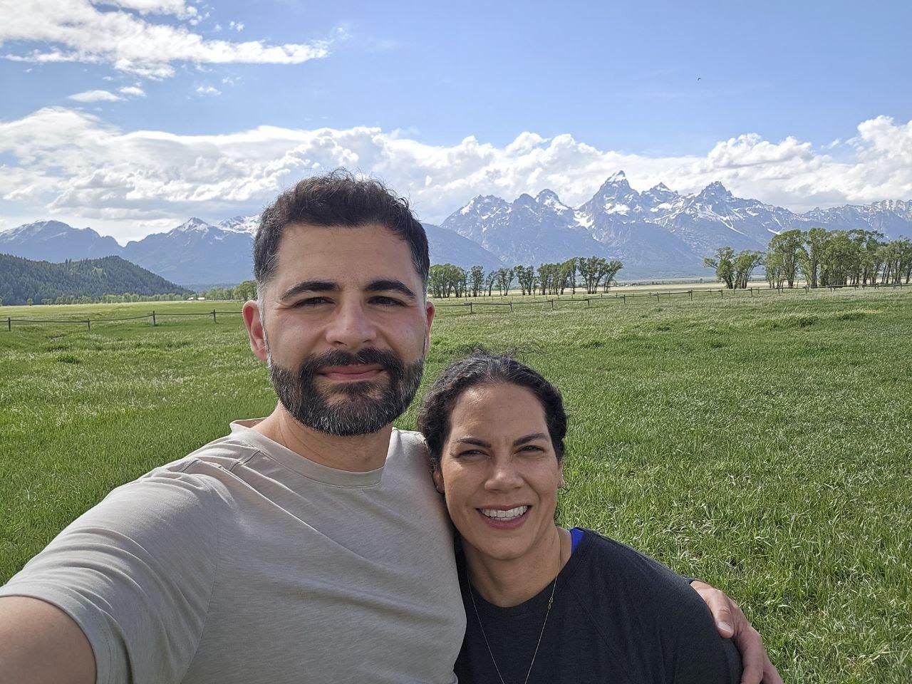 Adam and Elaine in Grand Teton National Park